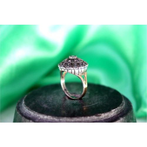 Gold and Silver Shower Ring with Zirconias For Sale - Image 3 of 7