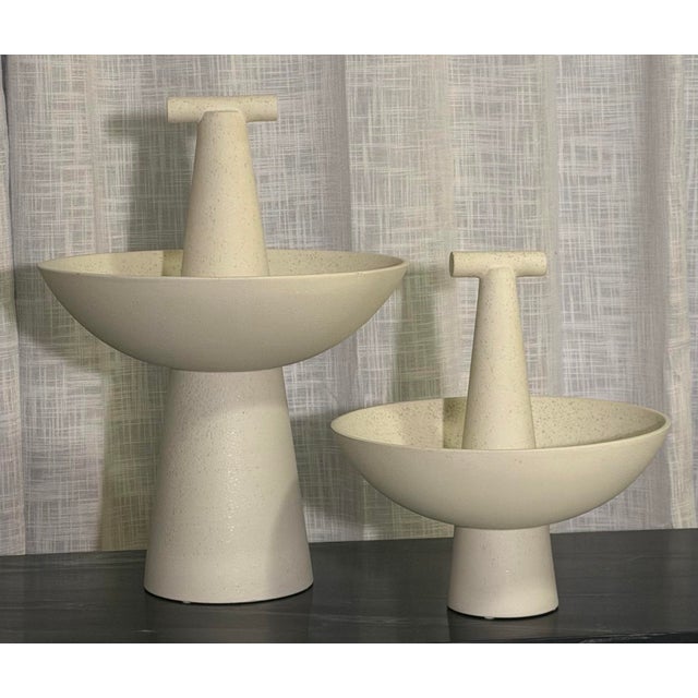 Ceramic Champion Bowl in Ivory by Studio a (Global Views) For Sale - Image 7 of 9