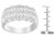 14K White Gold 1 1/7ct. TDW Round and Princess-Cut Diamond Ring(H-I, SI2-I1) For Sale - Image 4 of 4