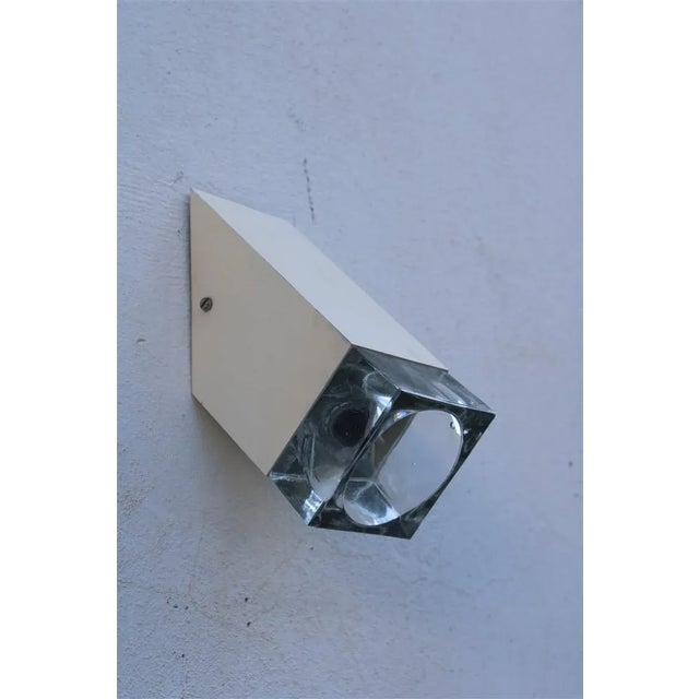 Metal and Murano Glass Wall Lamp from Sciolari, 1970s, in Very Good conditions. Designed 1970 to 1979 This piece has an...