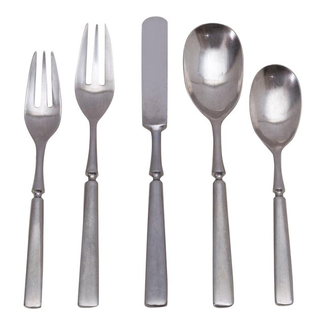 Two Place Settings Dansk Anvil Stainless Flatware, Service for 2, 4, or