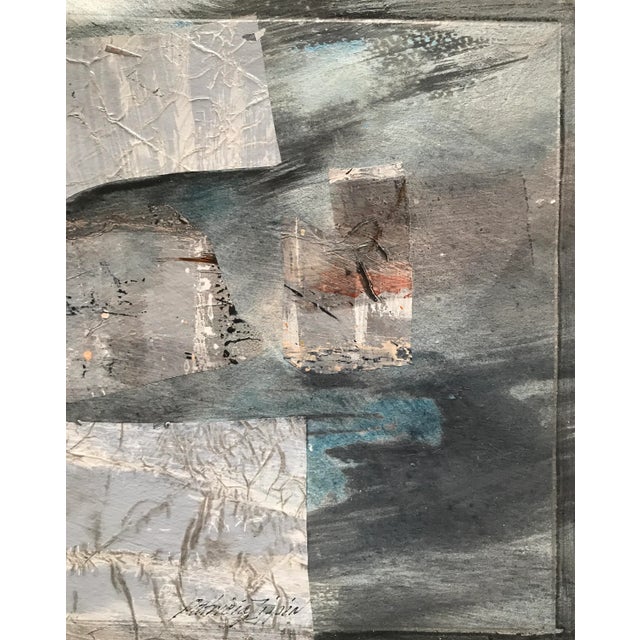 Abstract "Silver Paradigm 2" Patricia Zippin 1980s Acrylic Abstract Painting For Sale - Image 3 of 8