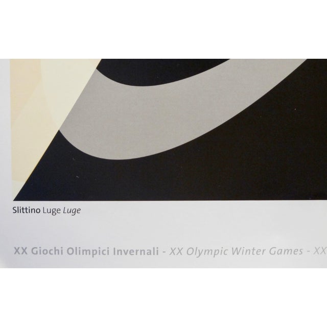 Contemporary 2006 Original Vintage Torino Winter Olympics Poster, Luge For Sale - Image 3 of 3
