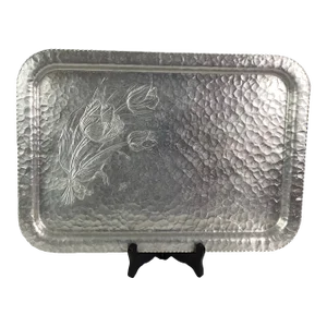 1950s Rodney Kent-Large Hammer Aluminum Tray