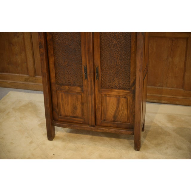 Brown Brutalist Aranjou Wardrobe in Elm, 1960s For Sale - Image 8 of 11