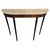 White Mid-Century Italian Wooden Brass Console Table with Marble Top, 1950s For Sale - Image 8 of 8