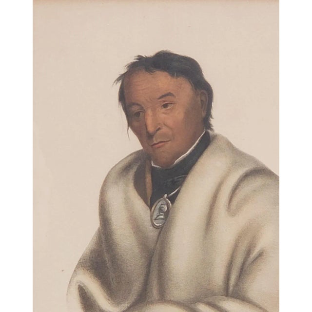 Realism Hand-Colored Engraving of American Indians, 19th Century For Sale - Image 3 of 7