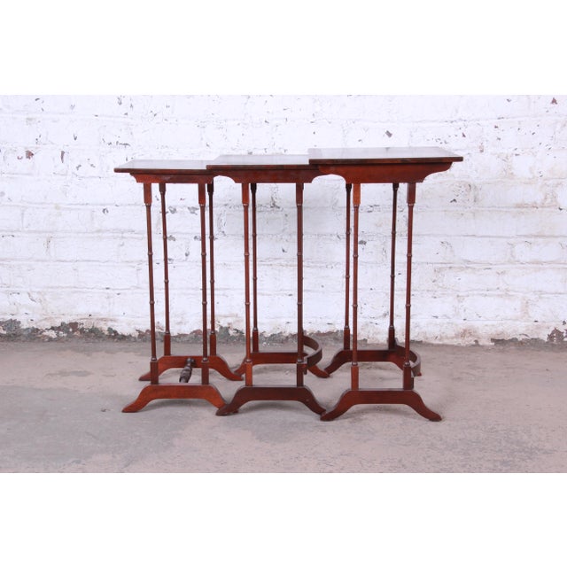 Baker Furniture Historic Charleston Collection Mahogany Nesting Tables