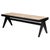 Black 057 Civil Bench in Black Lacquered Wood and Woven Cane by Pierre Jeanneret for Cassina For Sale - Image 8 of 8