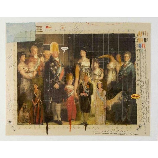 Enrico PAMBIANCHI Little Monarchs grow up Mixed media on canvas Hand signed lower right Pambianchi tries to take Goya's...