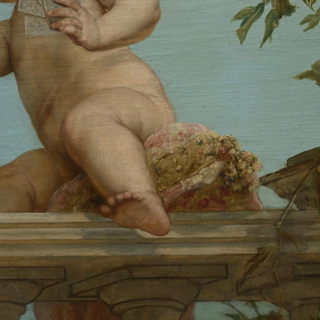 Franz Lefler, Playing Putti, 1800s, Oil Painting For Sale - Image 9 of 12