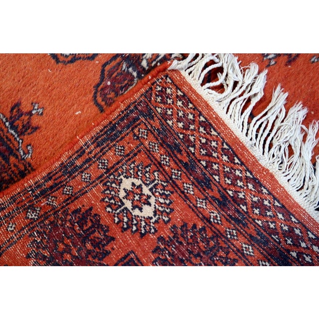 Textile 1950s, Handmade Vintage Uzbek Bukhara Runner Rug 2.6' X 9.5' For Sale - Image 7 of 13