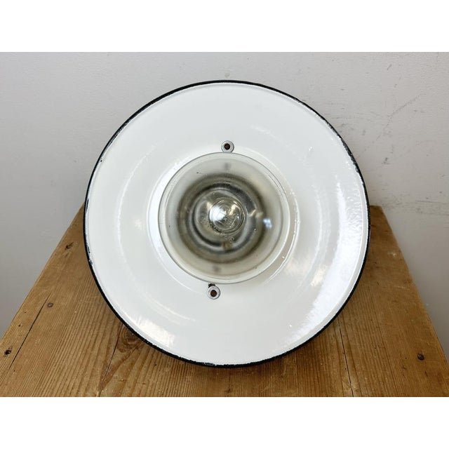 Grey Cast Aluminium Explosion Proof Lamp with Enameled Shade from Elektrosvit, 1970s For Sale - Image 14 of 18