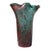 Vintage Murano Fratelli Toso Copper Red Aventurine Amethyst Green Italian Art Glass Flower Vase For Sale