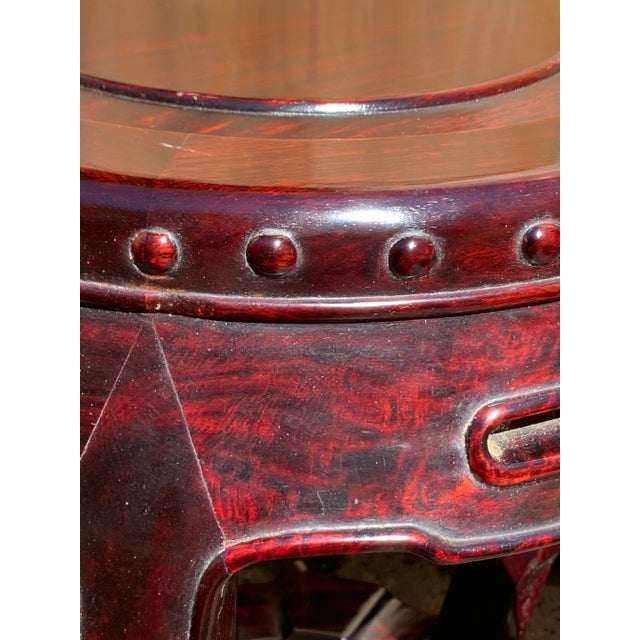 Vintage Chinese Rosewood Garden Stools-A Pair For Sale - Image 12 of 13