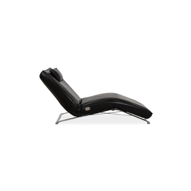 Jonas Lounger in Black Leather with Jeremiah Chrome Frame from Koinor For Sale - Image 11 of 14