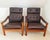A pair of elegant Danish lounge chairs designed by Ebbe Gehl & Søren Nissen in the 1970s. These chairs feature solid...