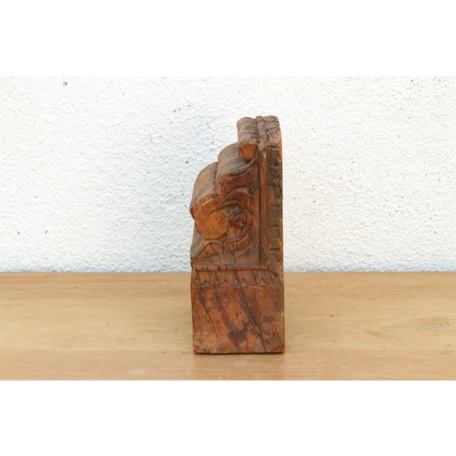 Antique Aged Teak Architectural Fragment For Sale - Image 4 of 8