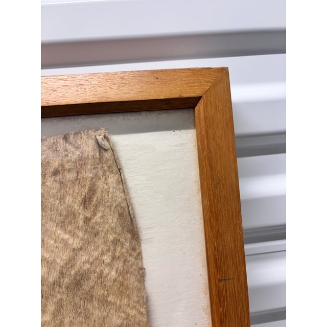 Figurative Vintage Indigenous Amazonian Bark Fiber Painting, Traditionally Crafted From Beaten Tree Bark with Natural Pigment Drawings of Local Fauna For Sale - Image 3 of 12