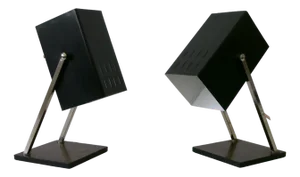 Mid-Century Modern Cube Table Lamps from Kaiser Leuchten, Germany, 1960s, Set of 2