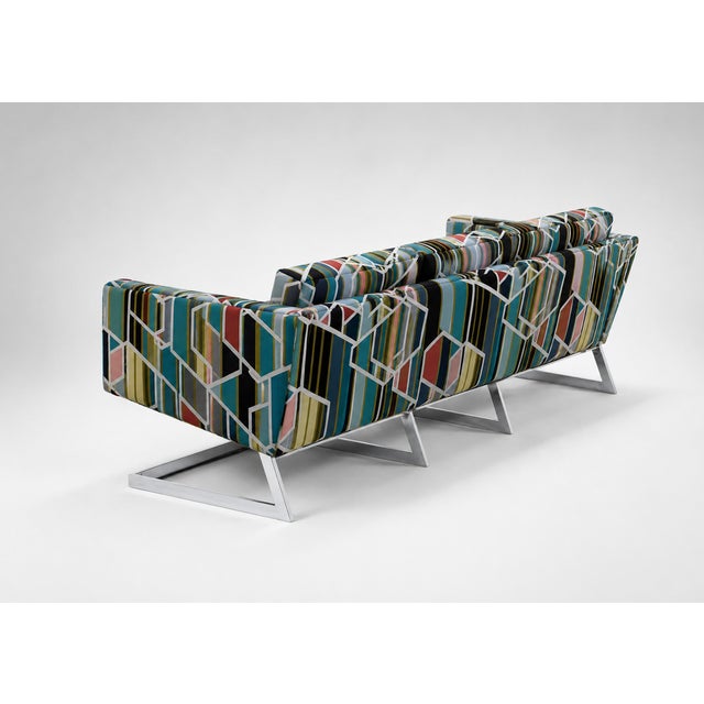 Milo Baughman Thayer Coggin Cantilever Chrome Sofa For Sale - Image 11 of 11