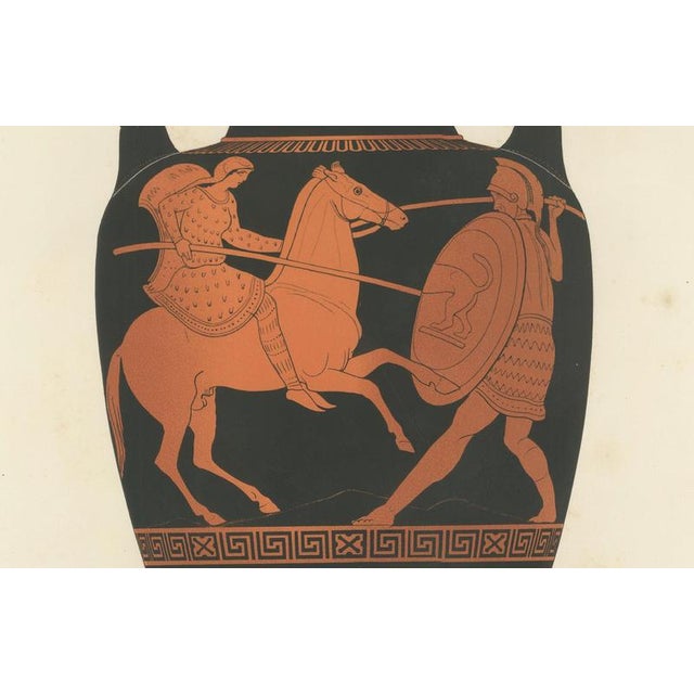 Albert Genick, Greek Amphora with Warrior & Horse, 1883, Lithograph For Sale - Image 4 of 9