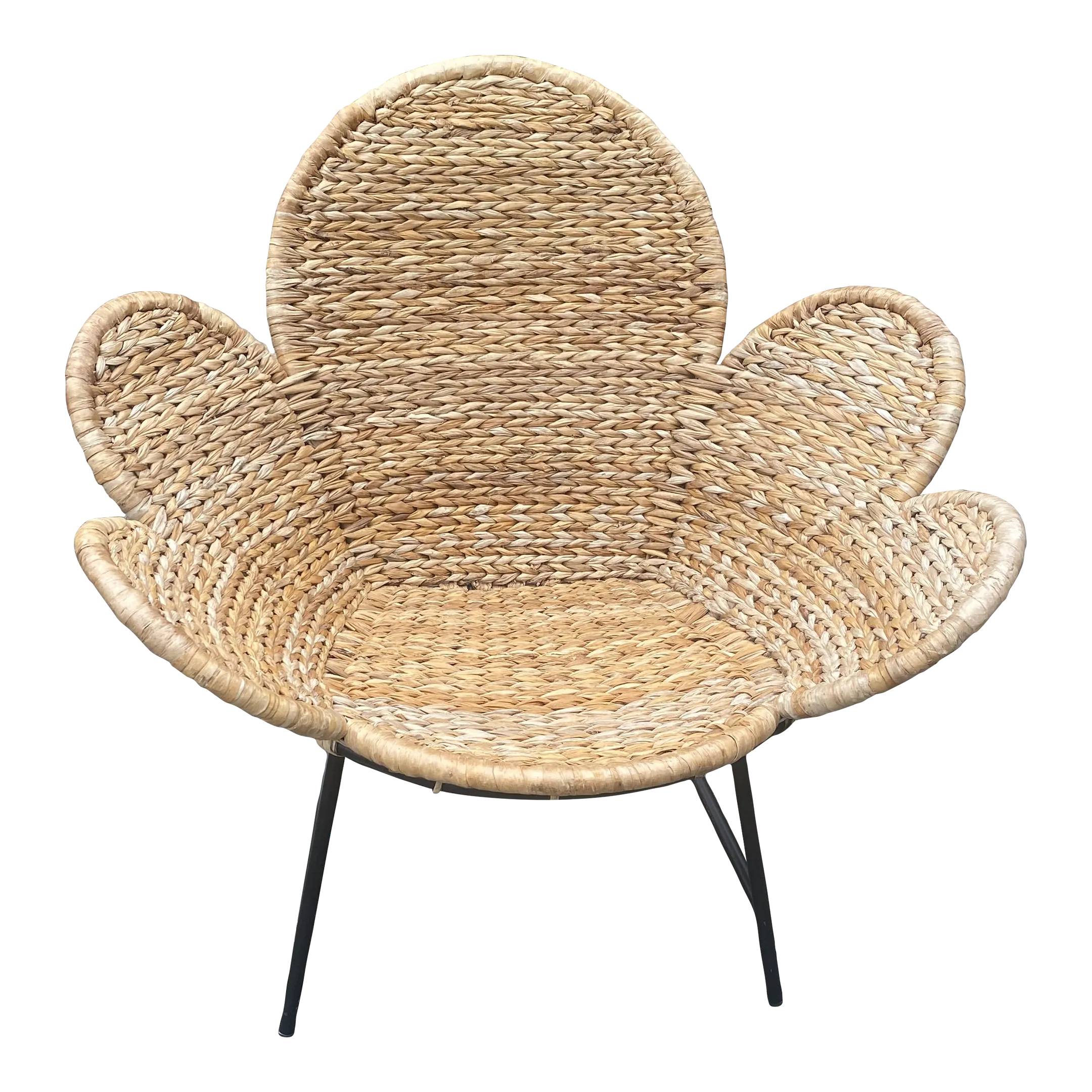 Woven Banana Leaf Lotus Accent Chair Chairish