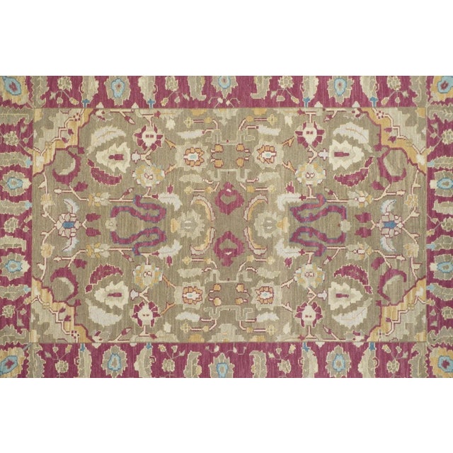Traditional Sumak Rug 4'1'' X 6'1'' For Sale - Image 3 of 10