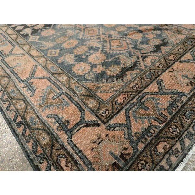 Taupe Galerie Shabab Collection Mid-20th Century Persian Malayer Throw Rug For Sale - Image 8 of 9