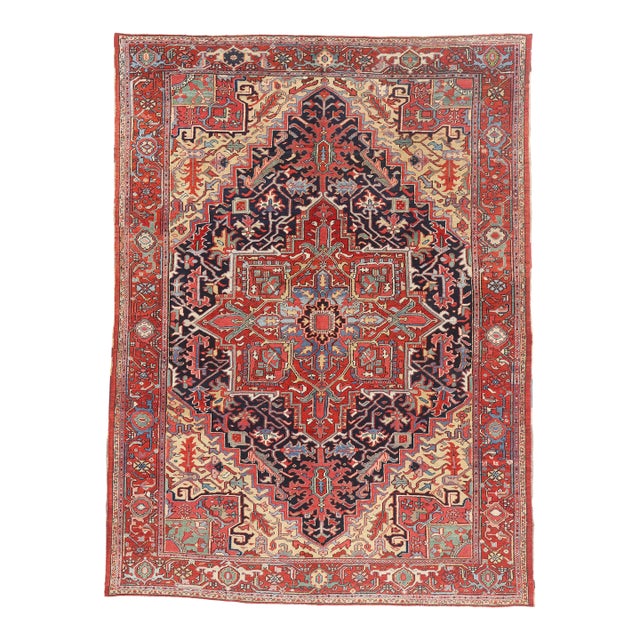 Late 19th Century Persian Heriz Rug, 08'04 X 11'04 For Sale