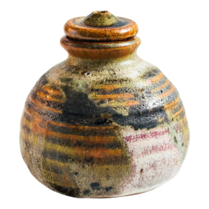 Vintage Studio Pottery Lidded Bud Vase
