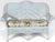 Hollywood Regency Vintage Palm Beach Regency White Wicker Camelback Settee Loveseat For Sale - Image 3 of 18