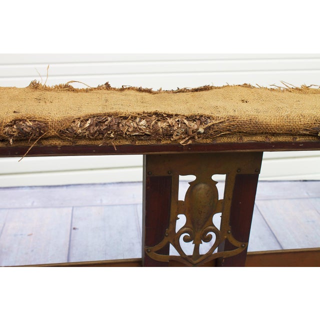 Wood Antique Gothic Revival Fireplace Club Fender For Sale - Image 7 of 12