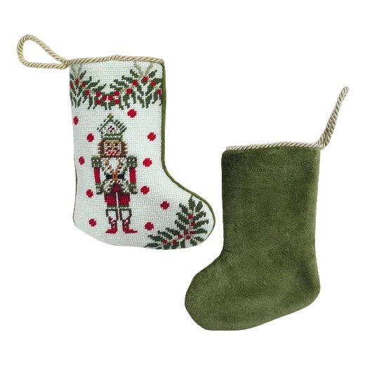 Nutcracker Needlepoint Stocking, Mini For Sale
