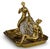 Early 19th Century Antique Gilt Bronze & Glass Figural Inkwell Sign For Sale - Image 5 of 10