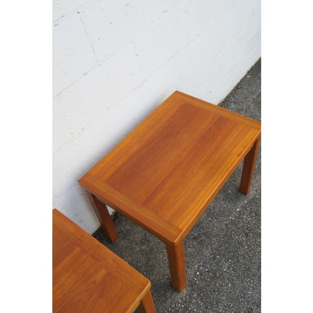 Interform Collection Danish Modern Teak Wood End Side Table 6274 For Sale - Image 10 of 15