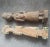 Pair, Vintage Antique Hand-Carved Wood Female Figures Temple Statue Sculpture 15" For Sale - Image 13 of 15
