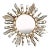 Hollywood Regency Silver Gilt Carved Sunburst Mirror For Sale