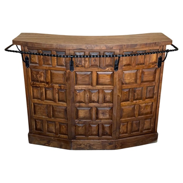 Spanish Carved Walnut Draper’s Counter, Castilian Revival, 1930s For Sale - Image 15 of 18