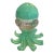 Contemporary Mint Green/White Studio Art Octopus.Grandmillenial. Beach House Chic. Blown Glass For Sale