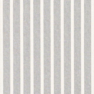 Sample - Schumacher Jean Stripe Fabric in Grey For Sale