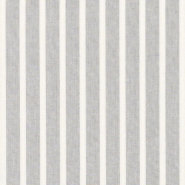 Sample - Schumacher Jean Stripe Fabric in Grey For Sale