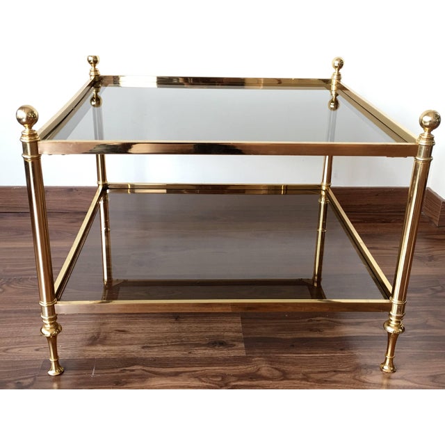 Mid 20th Century Vintage Maison Bagues Brass Coffee Table For Sale - Image 5 of 10