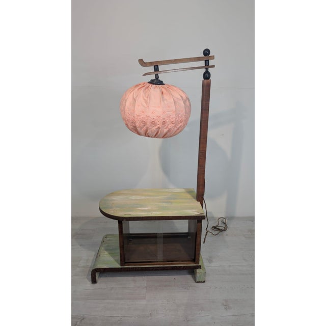 Art Deco Floor Lamp with Table and Bar For Sale - Image 9 of 18