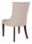 2020s 19''H Linen Dining Chair With Silver Nailheads in Taupe & Cherry Mahogany For Sale - Image 5 of 11
