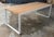 New Dining Table for Indoor and Outdoor in White Iron Structure With Wood Top For Sale - Image 4 of 7