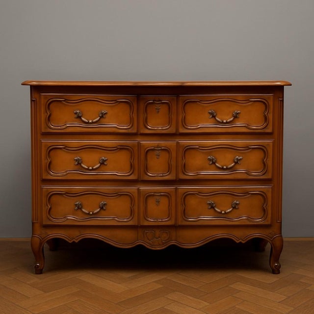 Louis XV Style Crossbow Commode in Cherry Wood, 1920s For Sale - Image 9 of 9