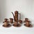 Bring a touch of classic mid-century warmth to your display with this vintage ceramic coffee set. Showcasing a rich,...