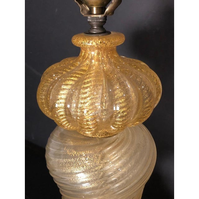 Mid 20th Century Barovier & Toso Glass Lamp With Original Paper Label For Sale - Image 4 of 5