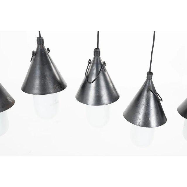 1930s Vintage Metal Opaline Suspension from Siemens, 1930 For Sale - Image 5 of 8